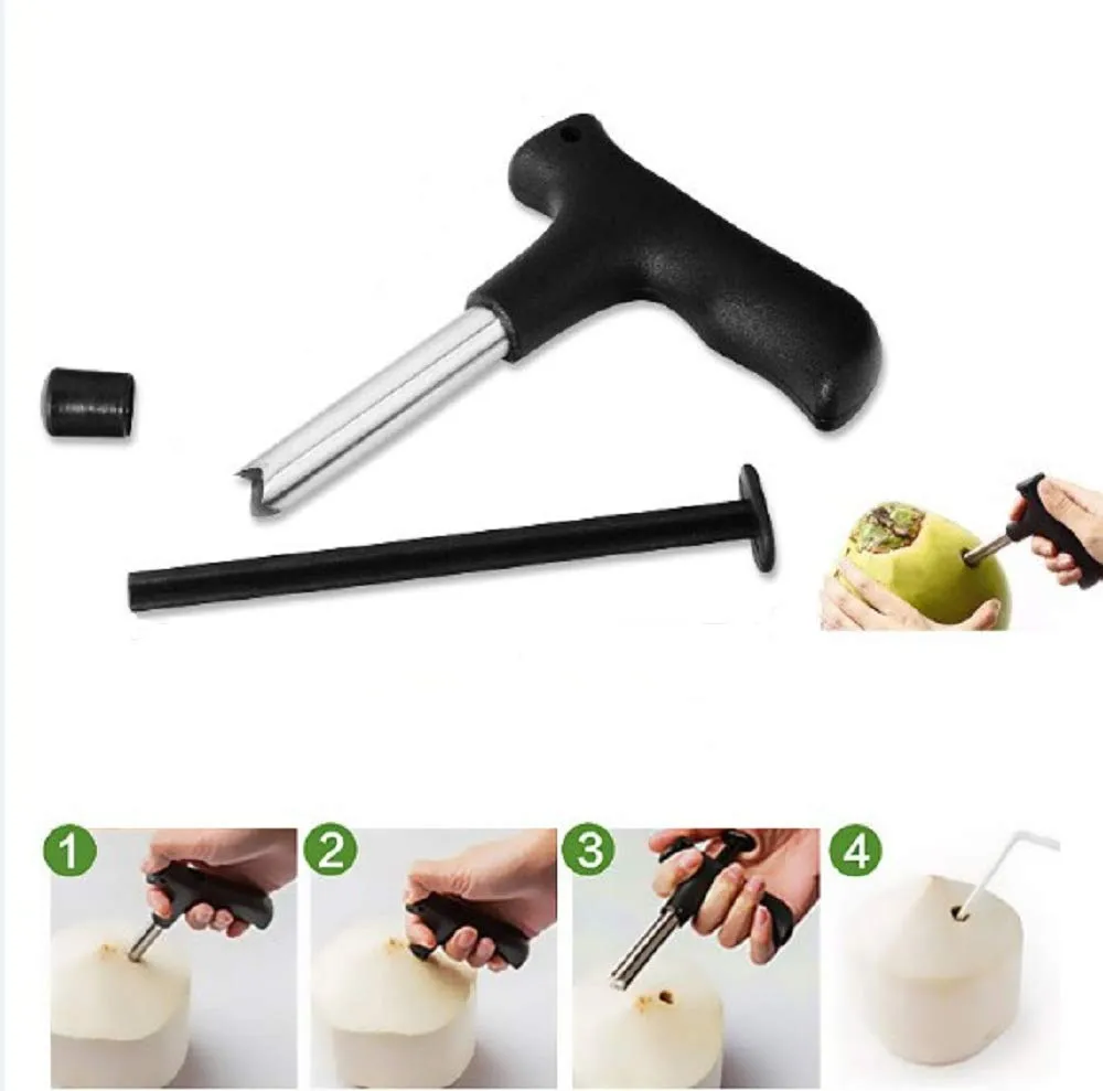 0854 Premium Quality Stainless Steel Coconut Opener Tool / Driller with Comfortable Grip