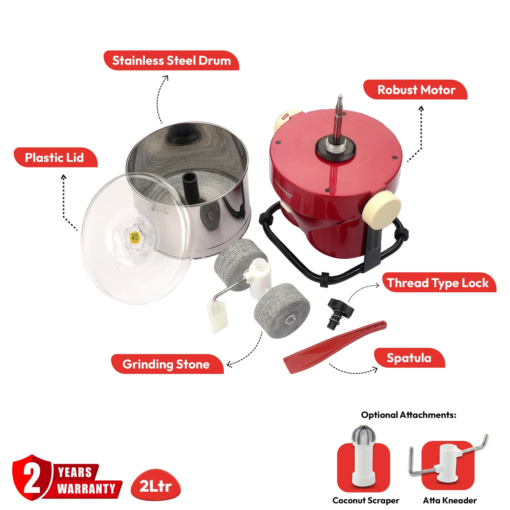 2 Ltr SHREE - Tilting Wet Grinder