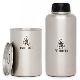 64oz Stainless Steel Bottle and Nesting Cup Set