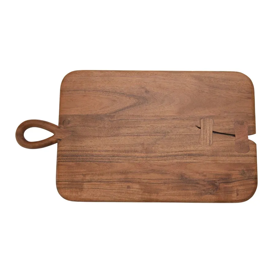 Acacia Wood Cutting Board with Handle