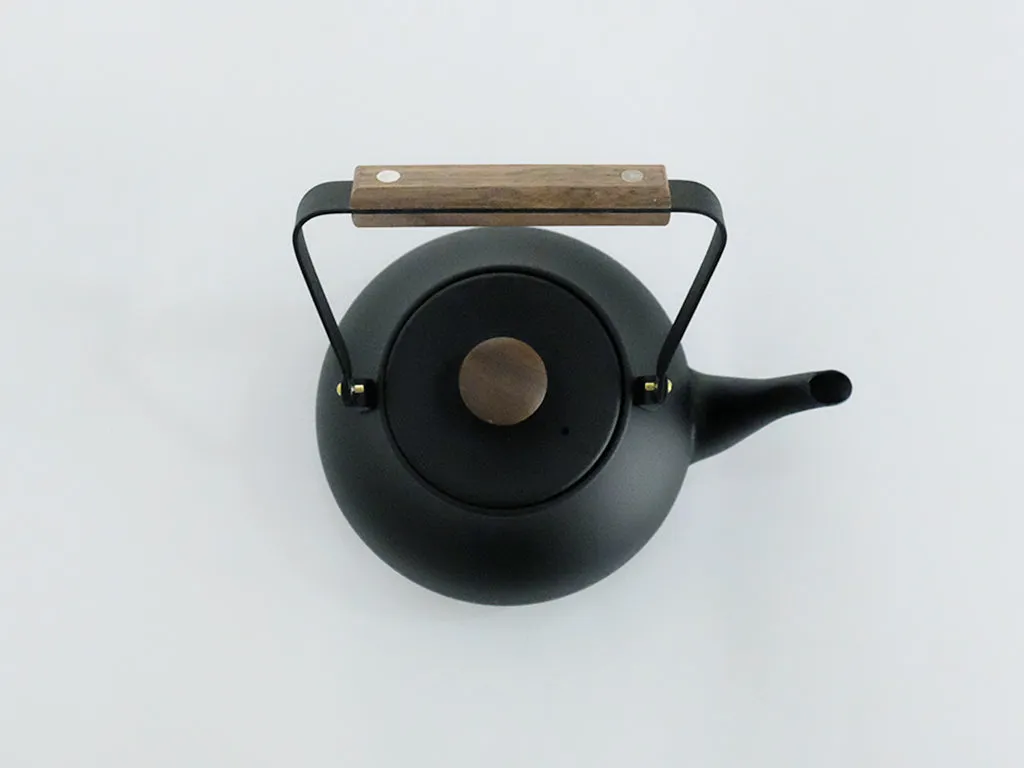 Black Textured Tea Pot by Miyazaki Seisakusho