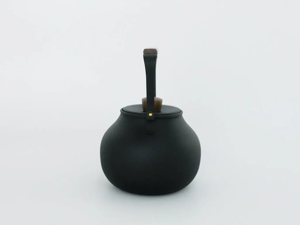 Black Textured Tea Pot by Miyazaki Seisakusho