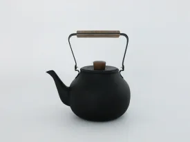 Black Textured Tea Pot by Miyazaki Seisakusho