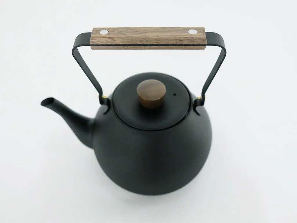 Black Textured Tea Pot by Miyazaki Seisakusho