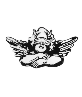 Boys Lie Bath Mat Monochrome Cherub