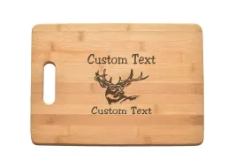 Buck Deer Hunting Kitchen Chef Baker Engraved Cutting Board CB26