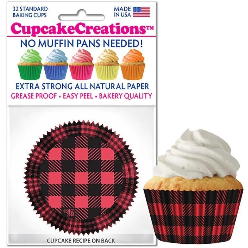 Buffalo Plaid Cupcake Liners 32/Pack