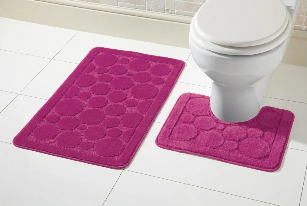 Cali Bath Mat Set Luxury Super Soft Non-Slip Ultra Absorbent Bathroom Mats in Multiple Colours and Sizes for Comfort and Safety by OLIVIA ROCCO