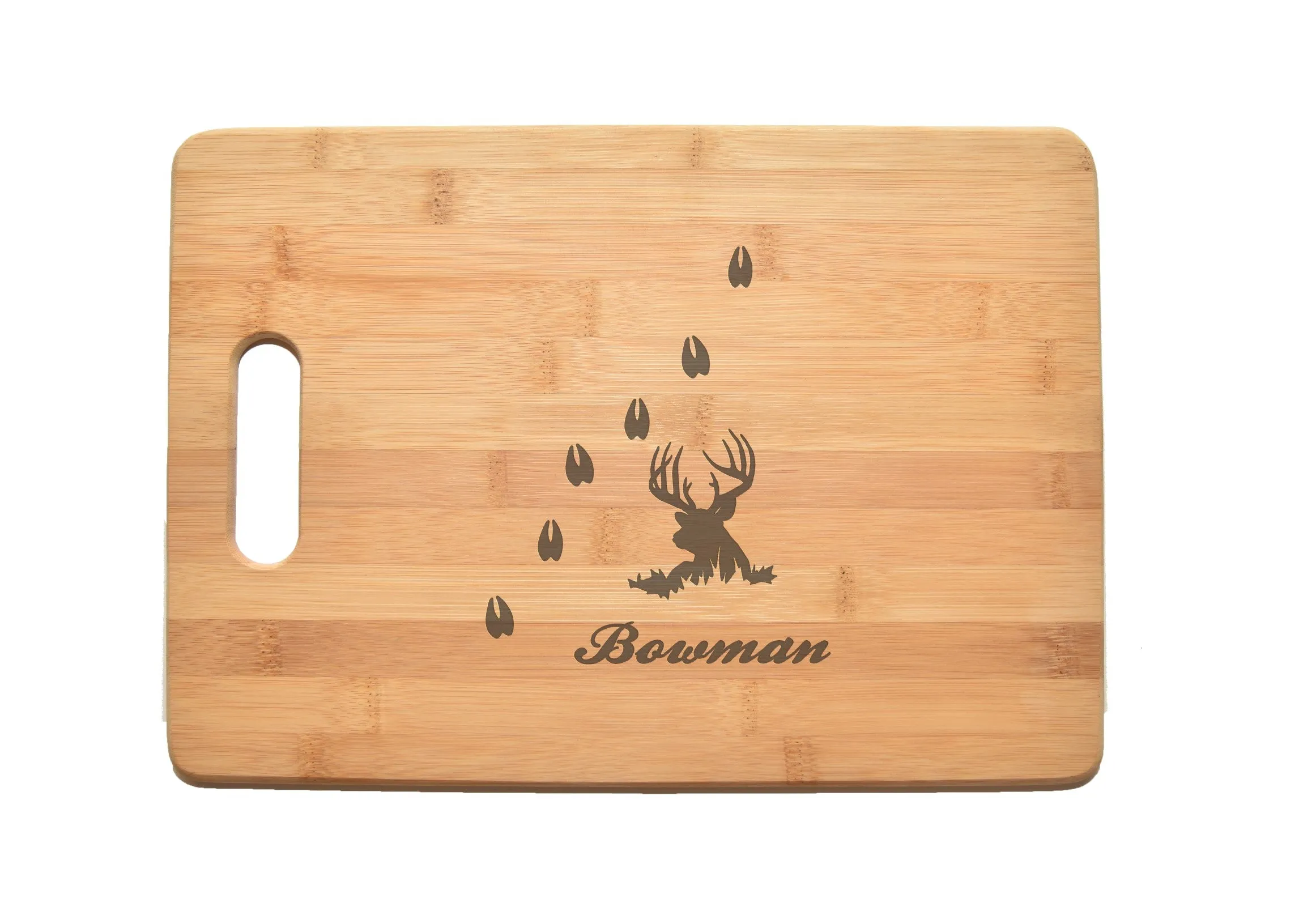 Deer Tracks Hunting Kitchen Chef Baker Engraved Cutting Board CB33