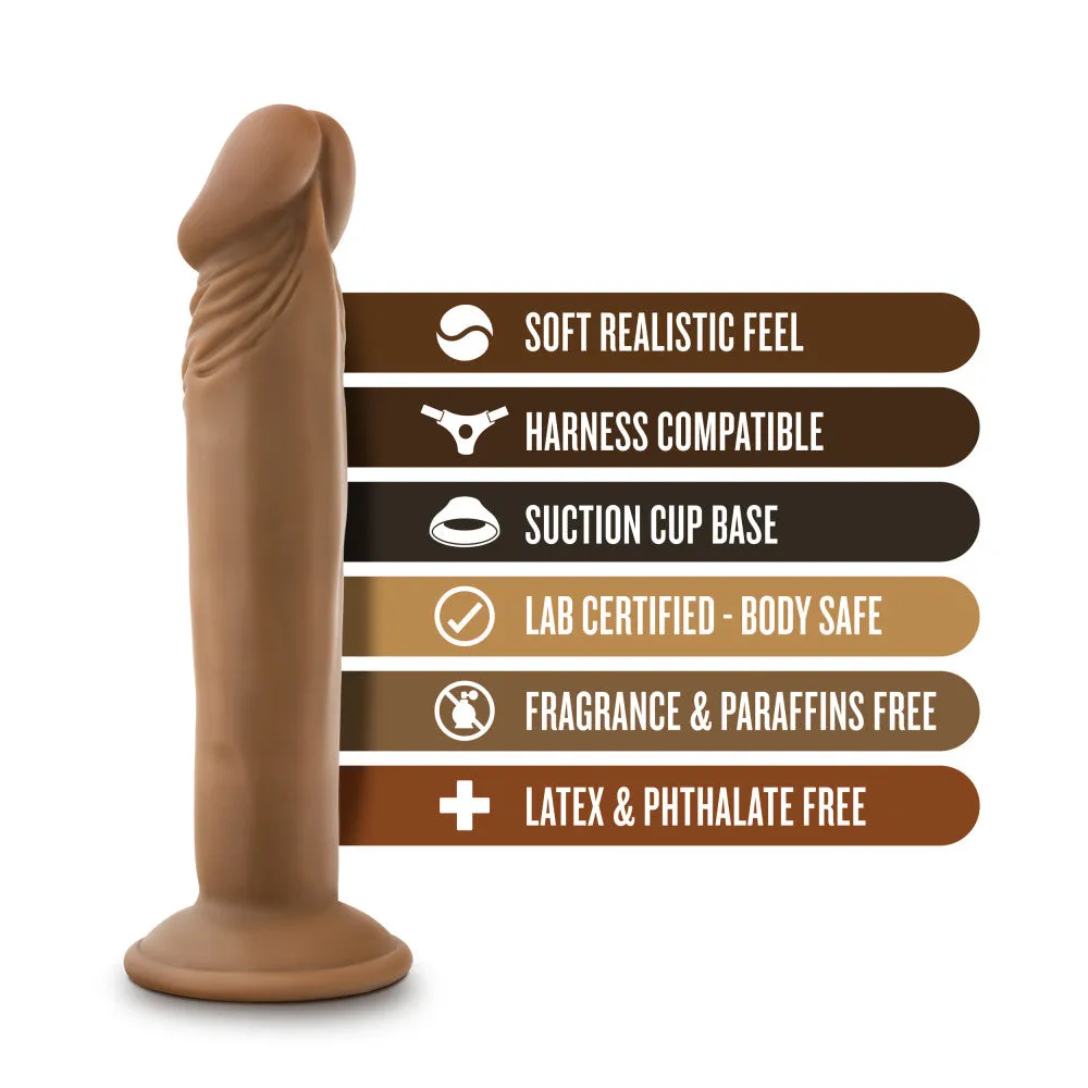 Dr. Skin by Blush® | Dr. Small 6.5-Inch Realistic Mocha Dildo with Suction Cup Base