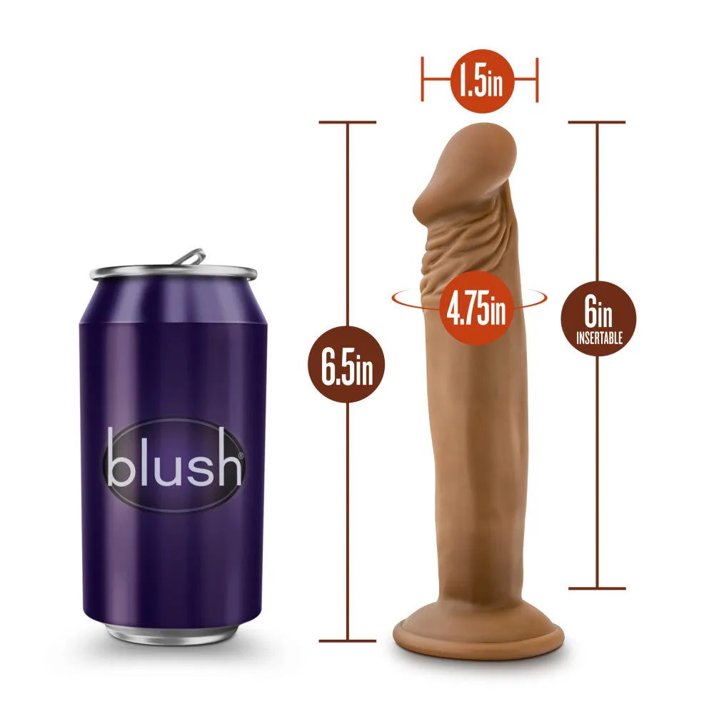 Dr. Skin by Blush® | Dr. Small 6.5-Inch Realistic Mocha Dildo with Suction Cup Base