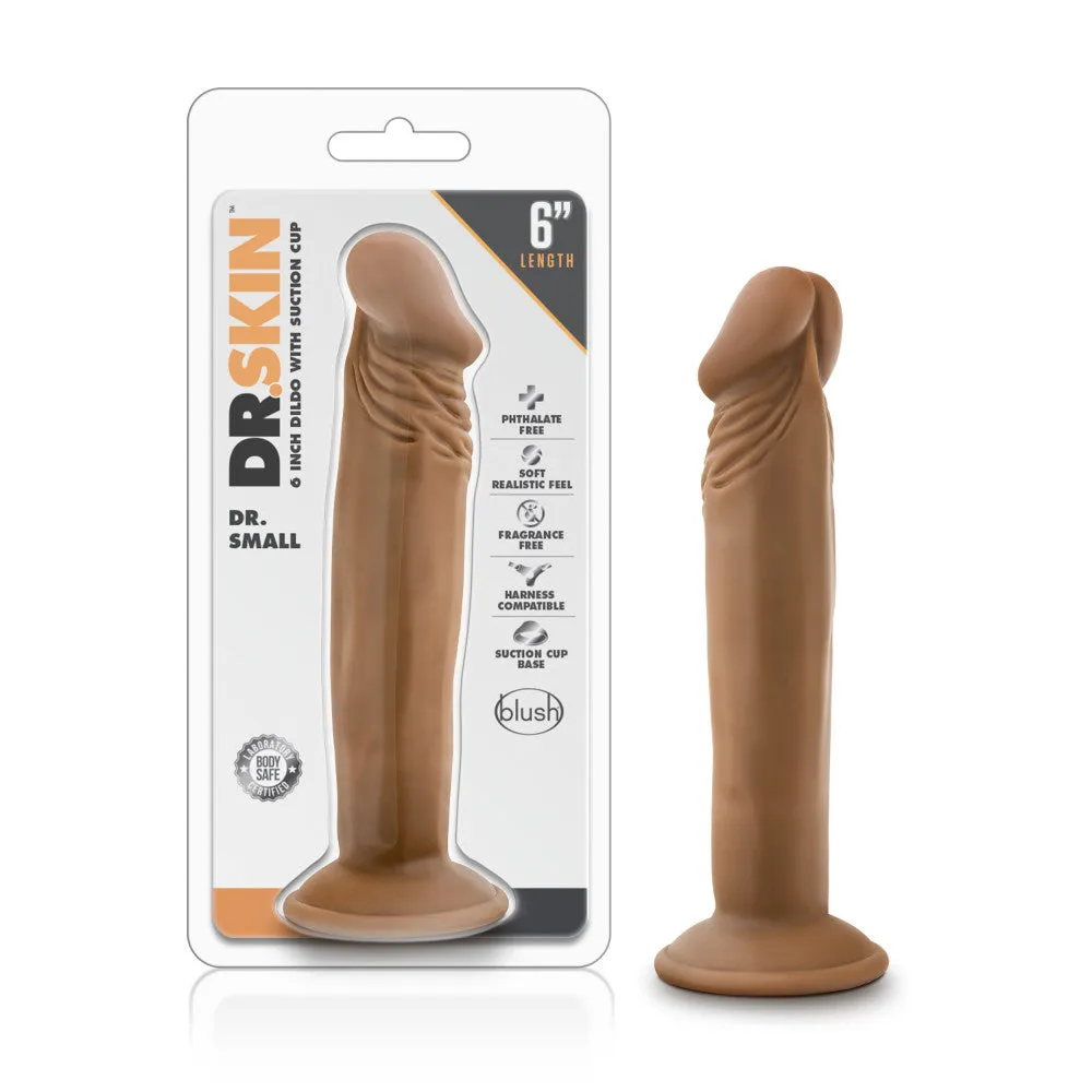 Dr. Skin by Blush® | Dr. Small 6.5-Inch Realistic Mocha Dildo with Suction Cup Base