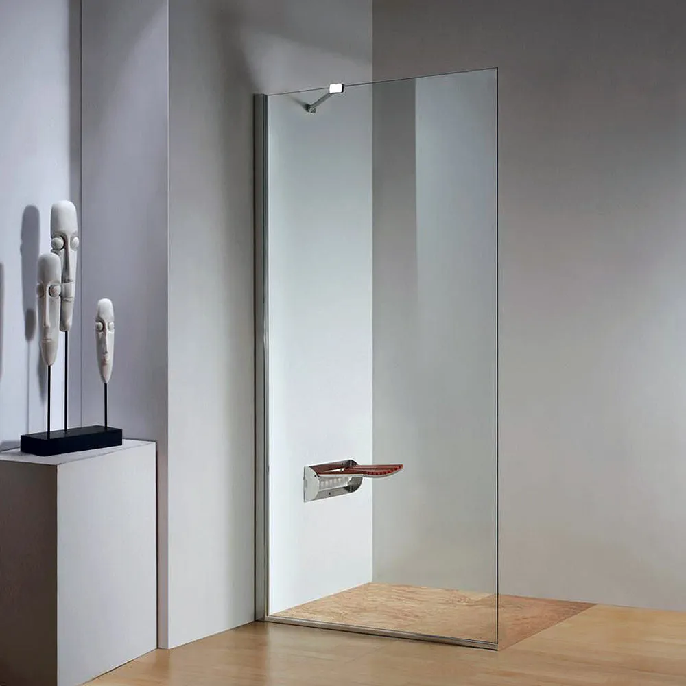 Dreamwerks 32"W x 79"H Frameless Fixed Shower Door in Chrome - Available in Clear or Frosted Glass