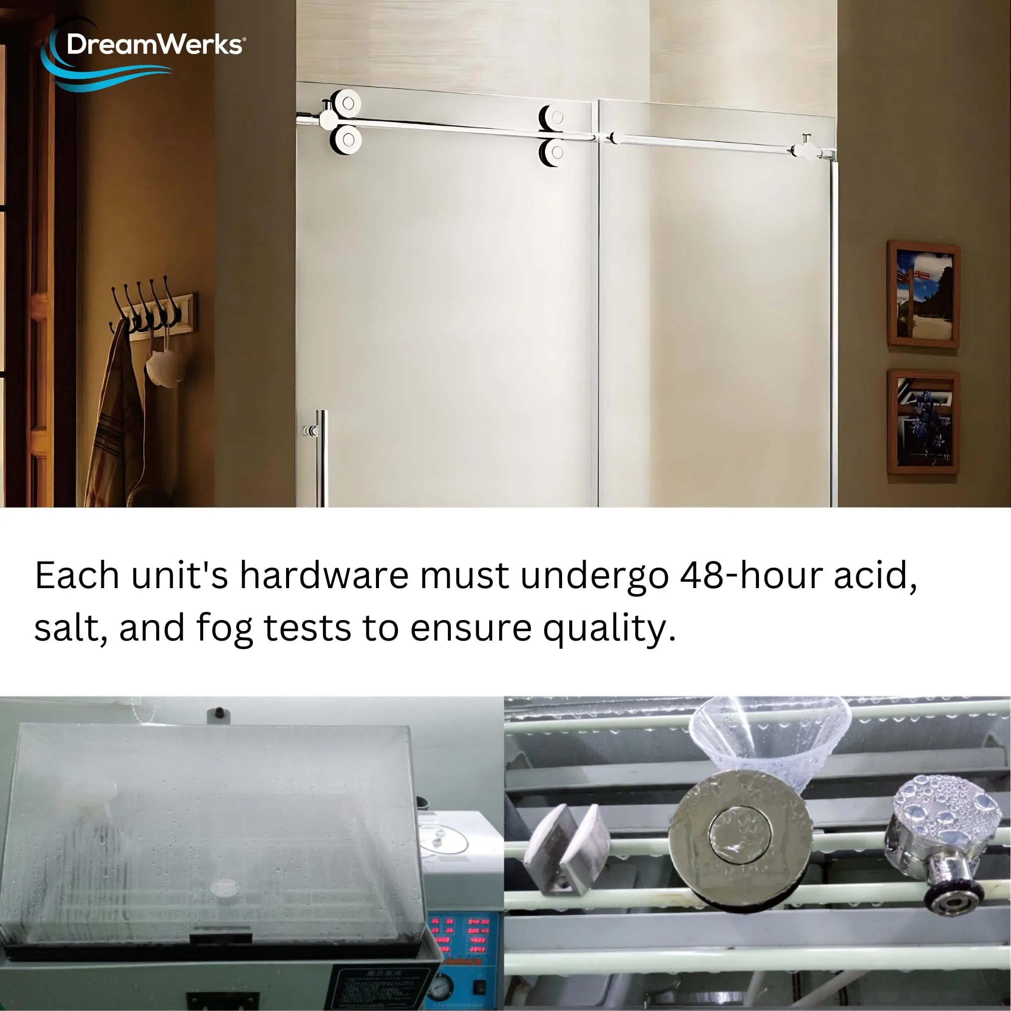 Dreamwerks 60 in. W x 79 in. H Frameless Sliding Shower Door in Bright Chrome with Frosted Glass