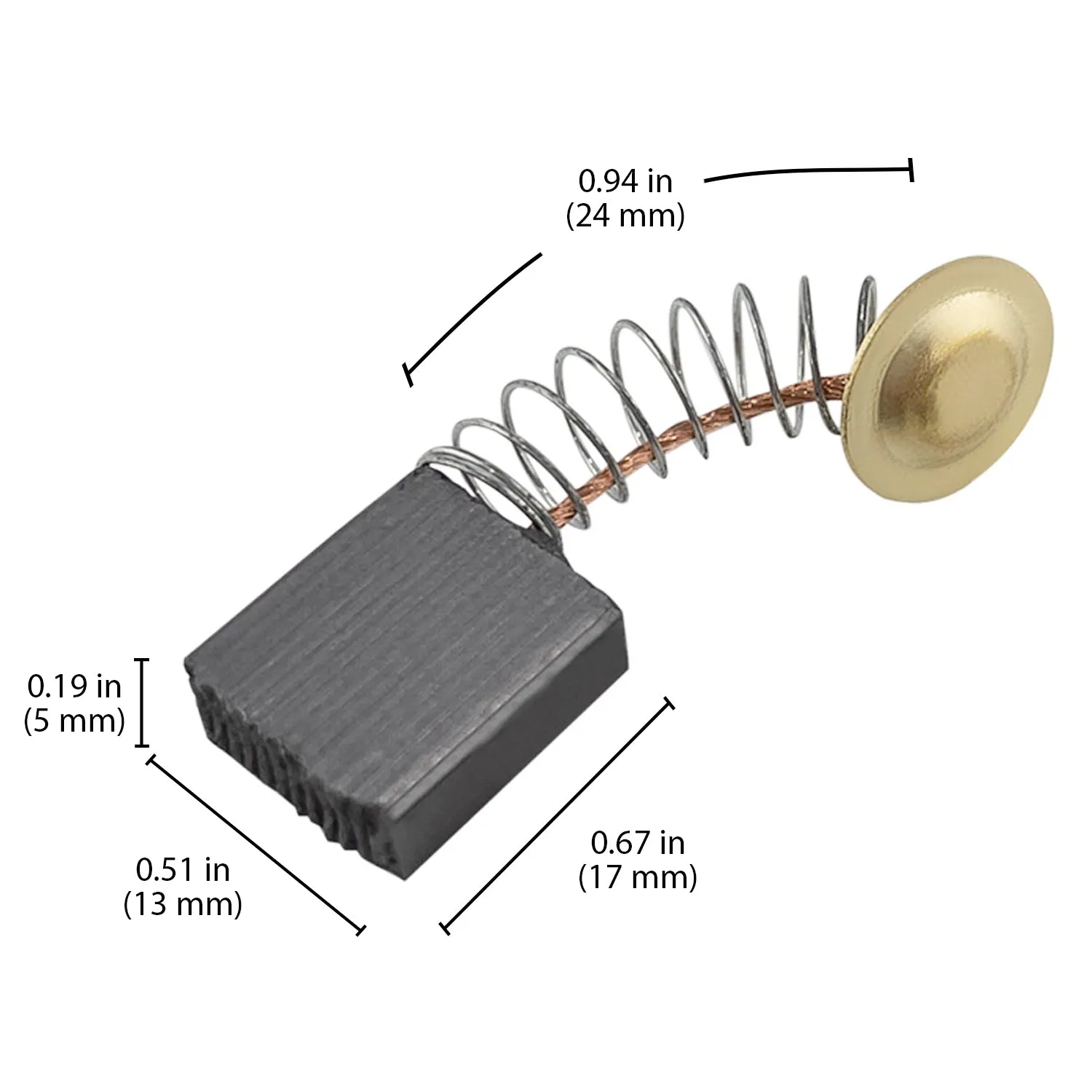 GorillaRock Replacement Brushes for Grain Mills | Motor Brush Set