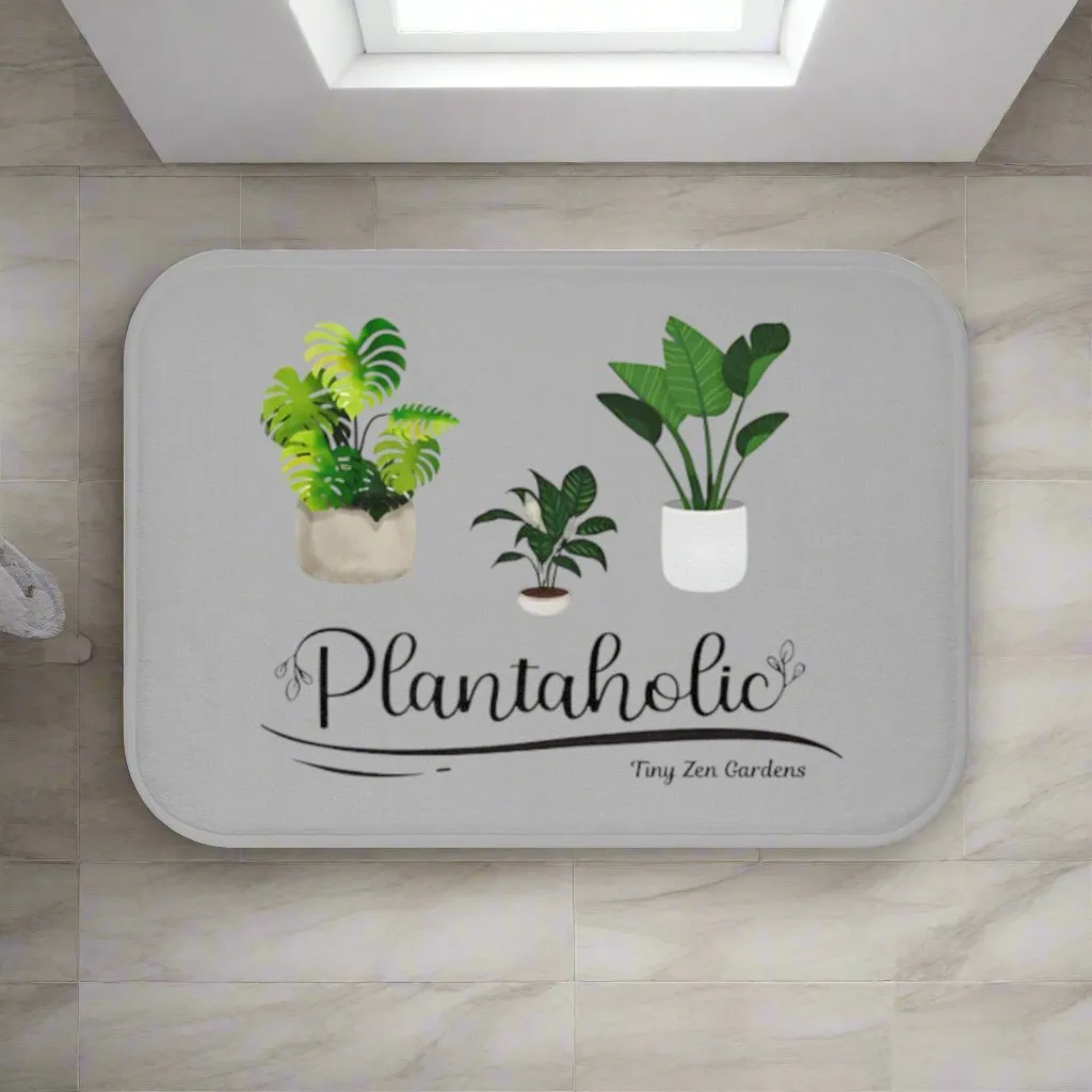 Grey Bath Mat | Plantaholic | Tiny Zen Gardens