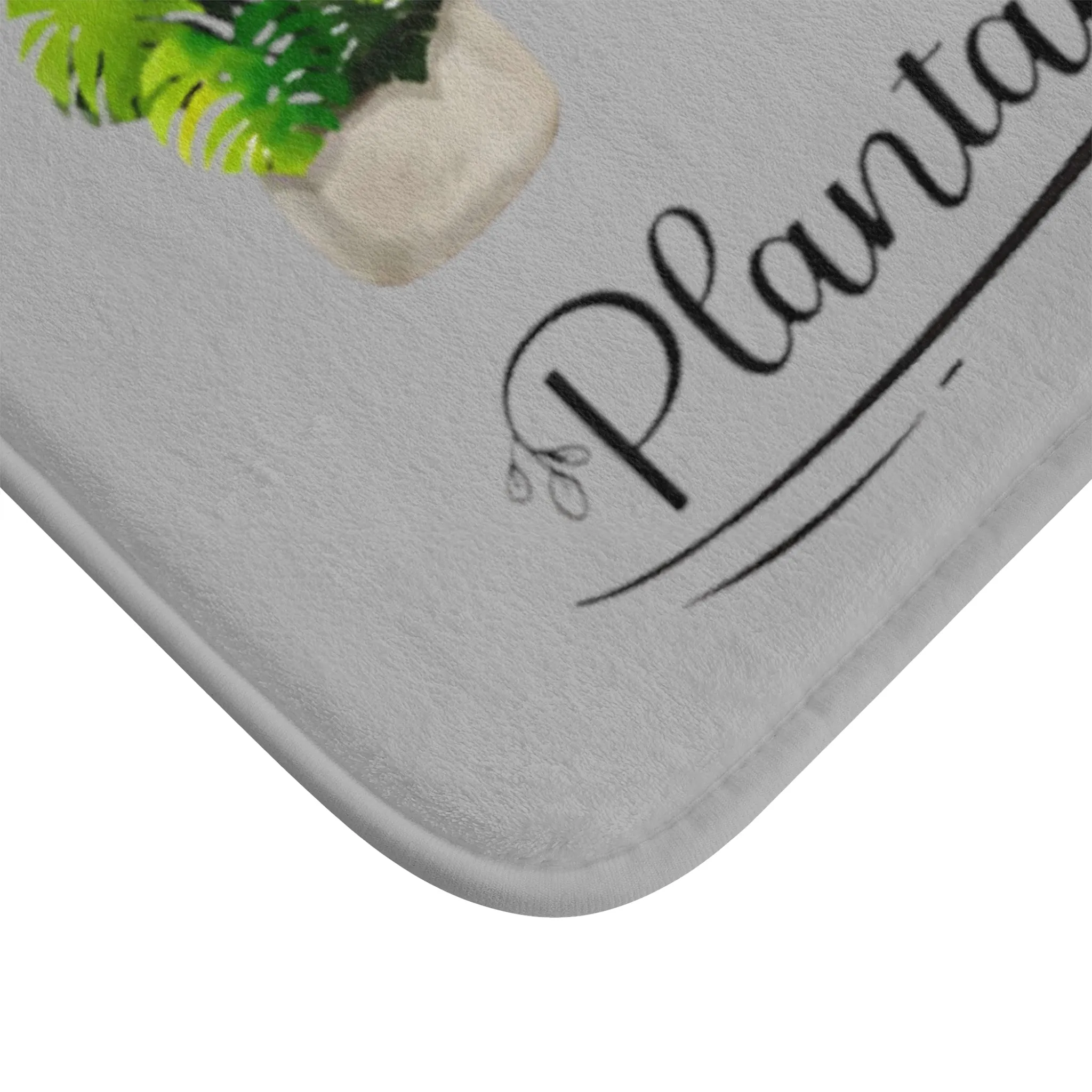 Grey Bath Mat | Plantaholic | Tiny Zen Gardens