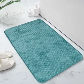 Luxury Memory Foam Cobblestone Bathmat - Teal | Cotton Home