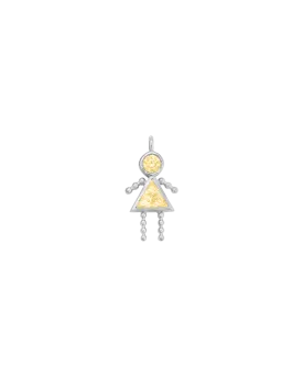 Mini Me Birthstone Girl Charm - 925 Sterling Silver