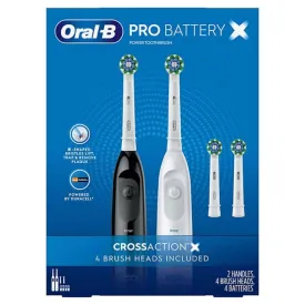 Oral-B Pro Advantage Battery-Powered Toothbrush (2 Handles   4 Brush Heads)