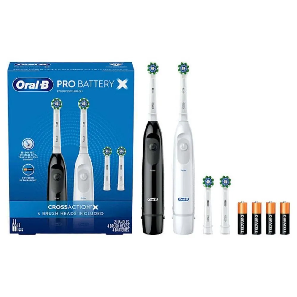 Oral-B Pro Advantage Battery-Powered Toothbrush (2 Handles   4 Brush Heads)