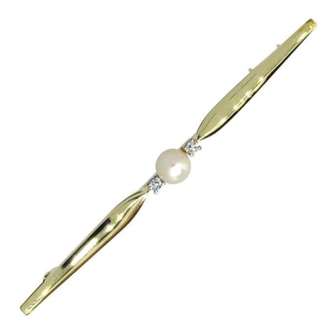 Pearl & Diamond Stock Pin