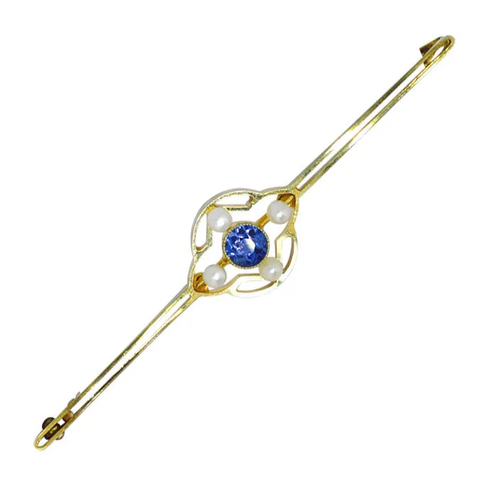 Pearl & Sapphire Stock Pin