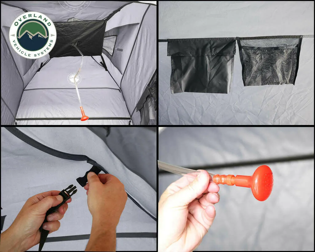 Portable Privacy Room with Shower, Retractable Floor and Amenity Pouches and More Quick Set Up