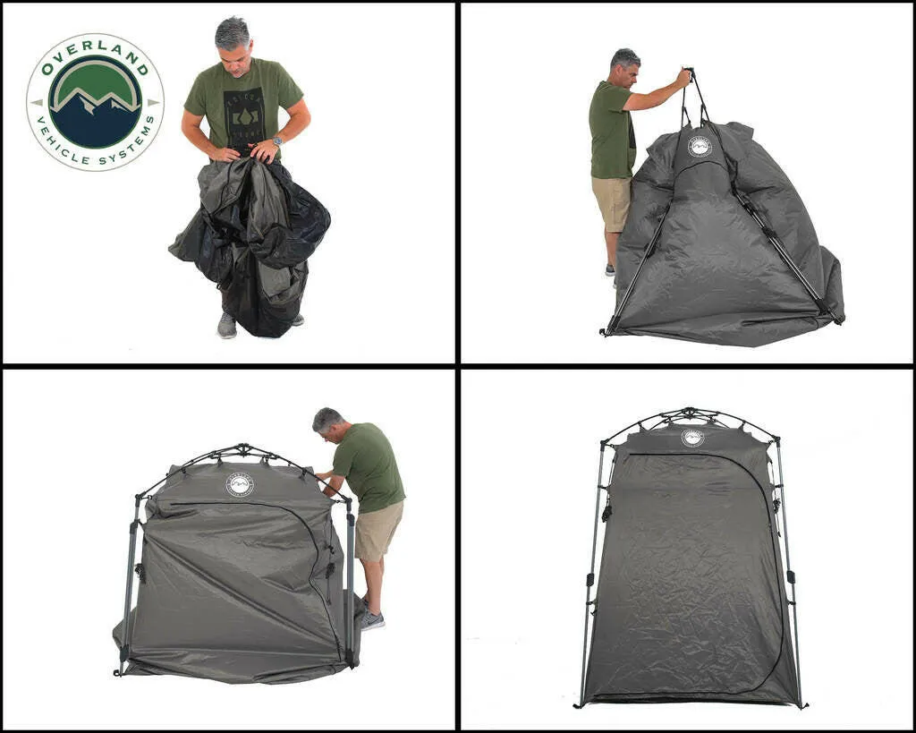 Portable Privacy Room with Shower, Retractable Floor and Amenity Pouches and More Quick Set Up