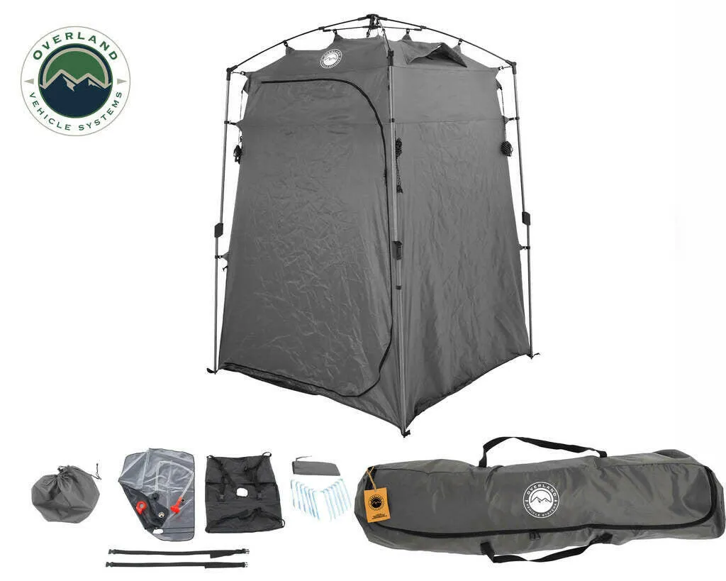 Portable Privacy Room with Shower, Retractable Floor and Amenity Pouches and More Quick Set Up