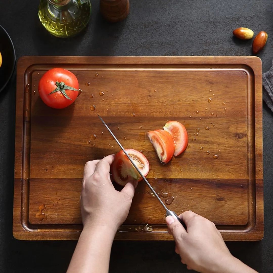 Premium Acacia Wood Reversible Cutting Board