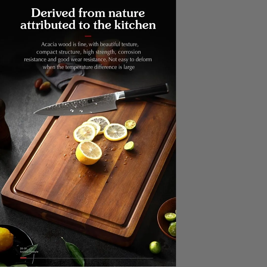 Premium Acacia Wood Reversible Cutting Board