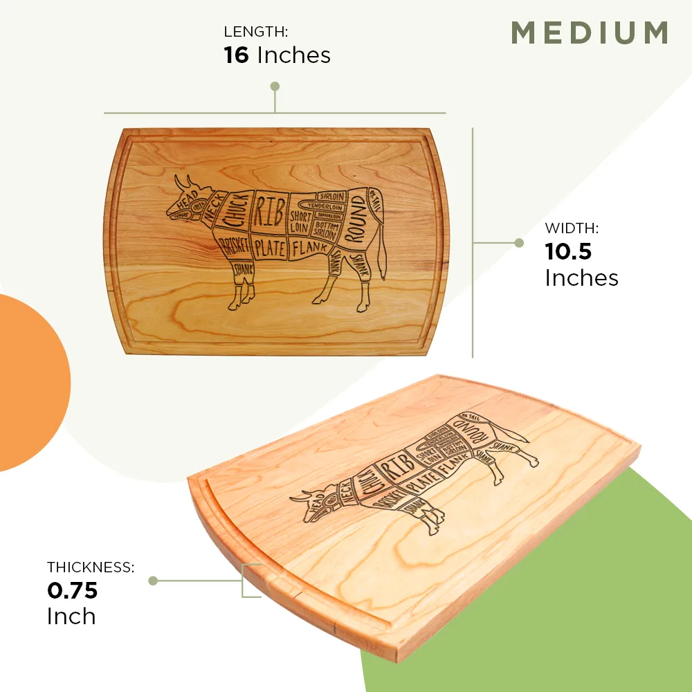 "Beef Cuts" Cutting Board