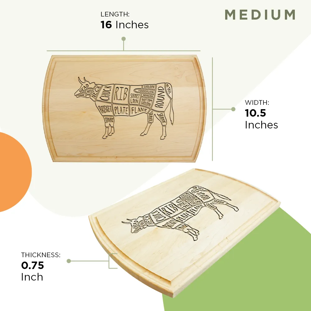 "Beef Cuts" Cutting Board