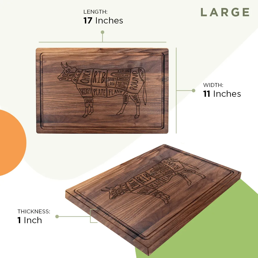 "Beef Cuts" Cutting Board