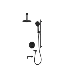 Rubi- Lexa 3 Way, 1/2'' thermostatic shower kit ( Ceiling arm - Available in 3 finishes)