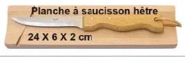 Saucisson Cutting Board and Knife