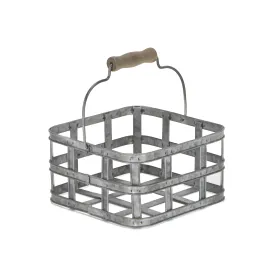 Square Metal Slatted Caddy