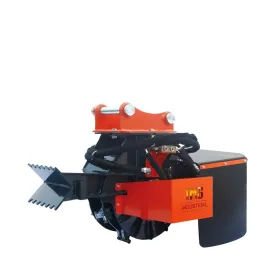 TMG Industrial 18" Excavator Stump Grinder Attachment, 3 to 7-ton Carrier, 13-20 GPM, Case Drain Line, TMG-ESG18