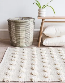 Wool Pom Pom Rug