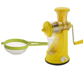 Your Brand Kitchen combo -Manual Fruit Juicer with Plastic Big Tea Strainer Sieve